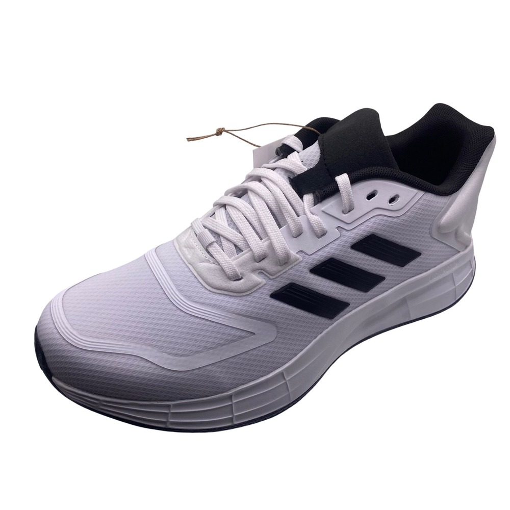 NEW Adidas Duramo 10 Mens Running Shoes White Black Size 7 US - Picture 2 of 9